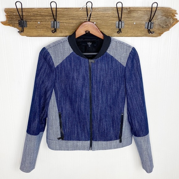 Tibi Jacket Colorblock Full Zip - Picture 6 of 11